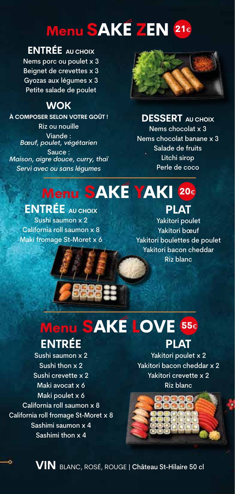 Sashimi, Chirachi et Rosti Zen
